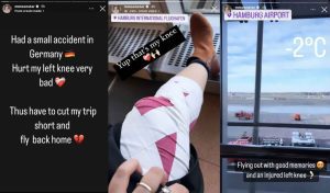Munmun dutta insta story Germany accident