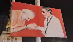 PM Narendra Modi and Balasaheb Thackeray posters viral in South Mumbai