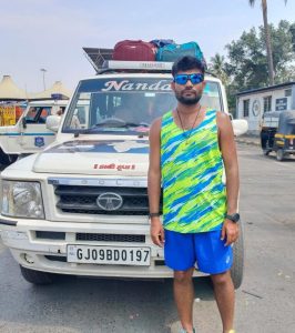 Young Man from Ahmedabad Who Left Delhi's India Gate Reached Kamrej in 95 days.