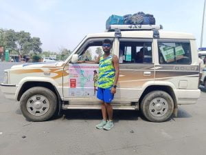 Young Man from Ahmedabad Who Left Delhi's India Gate Reached Kamrej in 95 days.